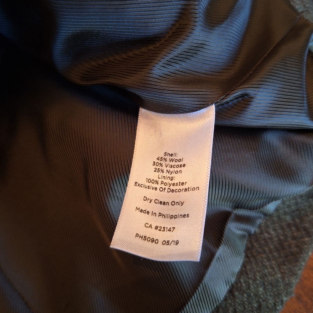 Talbots Olive Mossy Green Wool Viscose Button-Up Blazer 22W - Picture 12 of 16